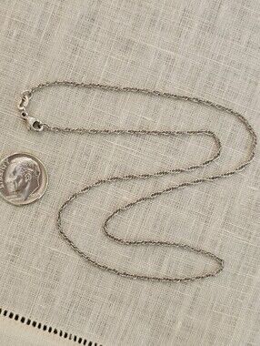 James Avery Vintage 90s Retired Silver Medium Rope Chain Necklace 16” 2.37g RARE